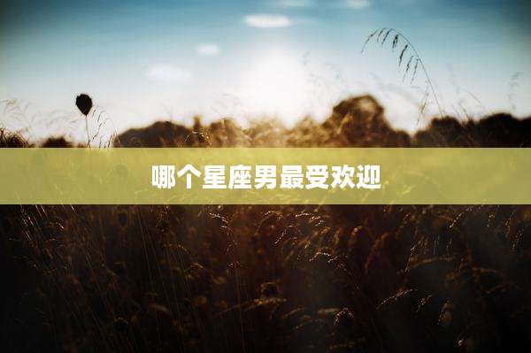 哪个星座男最受欢迎