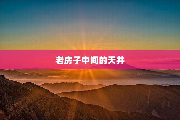老房子中间的天井