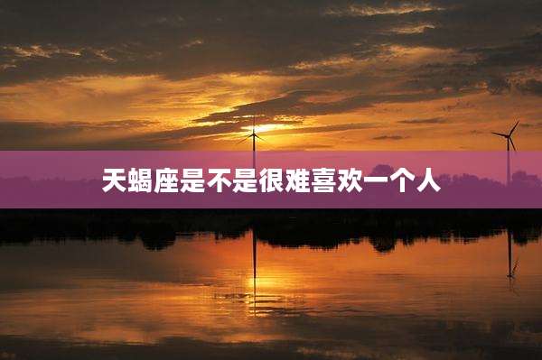 天蝎座是不是很难喜欢一个人