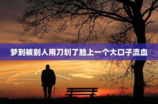 梦到被别人用刀划了脸上一个大口子流血