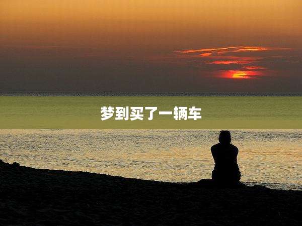 梦到买了一辆车