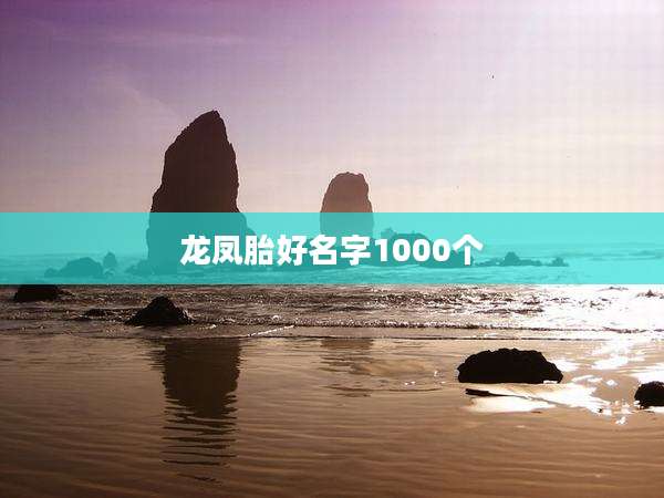 龙凤胎好名字1000个
