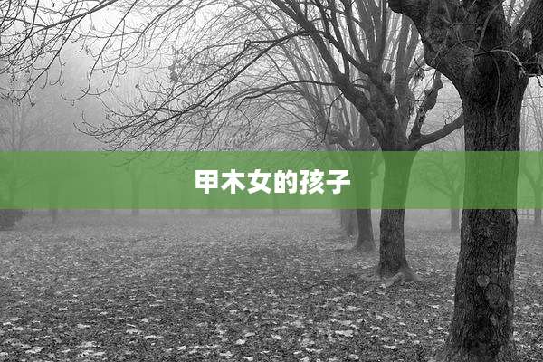 甲木女的孩子