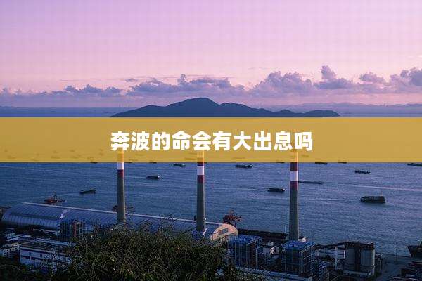 奔波的命会有大出息吗