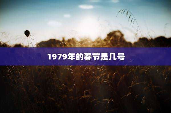 1979年的春节是几号