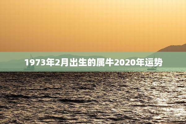 1973年2月出生的属牛2020年运势