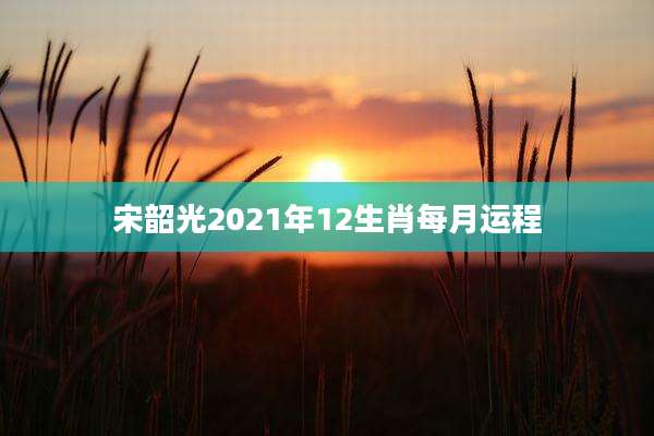 宋韶光2021年12生肖每月运程