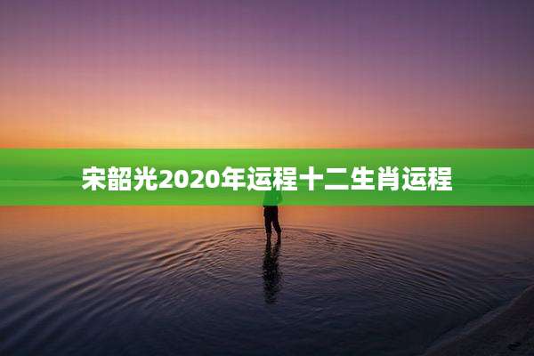 宋韶光2020年运程十二生肖运程