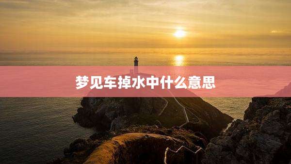梦见车掉水中什么意思