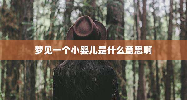 梦见一个小婴儿是什么意思啊