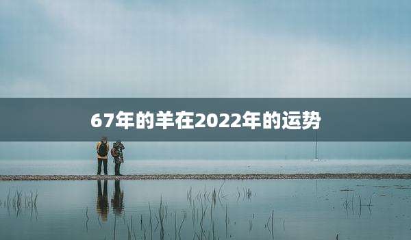 67年的羊在2022年的运势