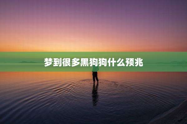 梦到很多黑狗狗什么预兆
