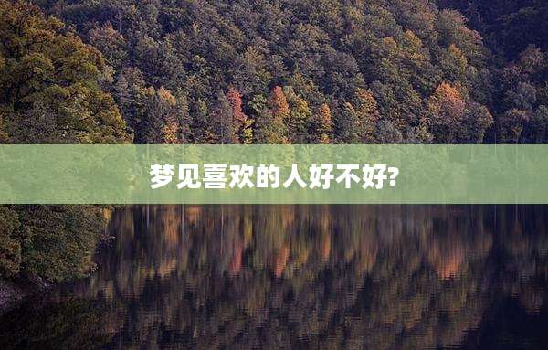 梦见喜欢的人好不好?