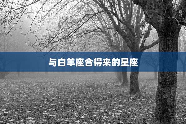 与白羊座合得来的星座