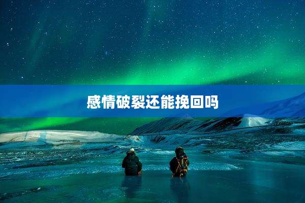 感情破裂还能挽回吗