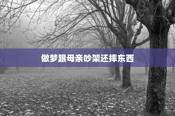 做梦跟母亲吵架还摔东西