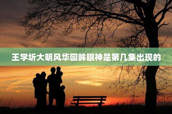 王学圻大明风华回眸眼神是第几集出现的