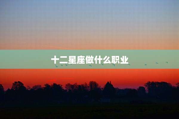 十二星座做什么职业