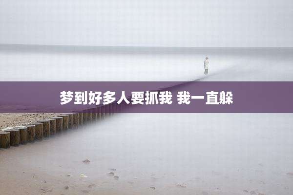 梦到好多人要抓我 我一直躲