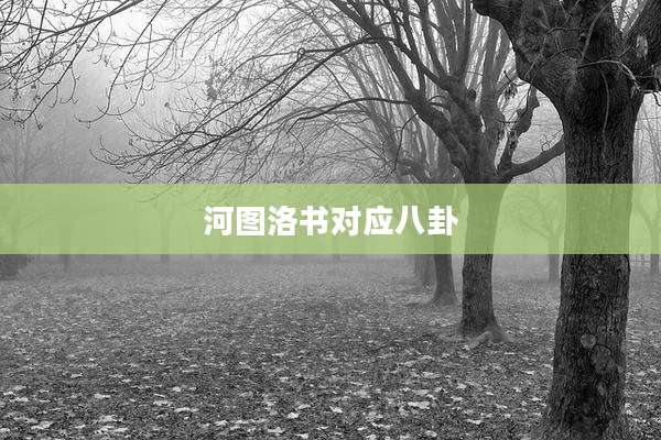 河图洛书对应八卦