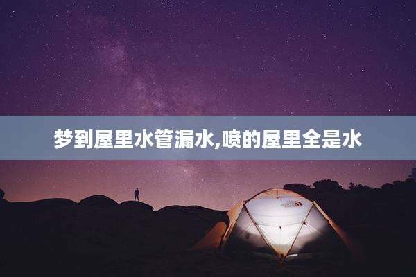 梦到屋里水管漏水,喷的屋里全是水