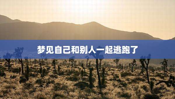 梦见自己和别人一起逃跑了