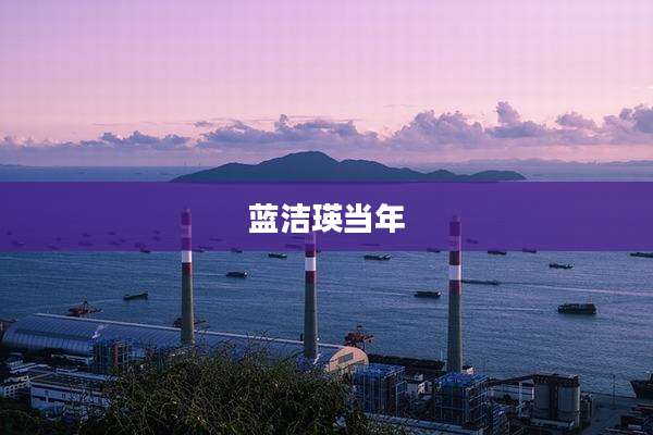 蓝洁瑛当年