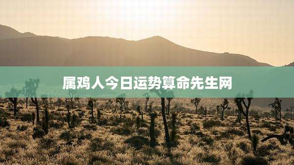 属鸡人今日运势算命先生网