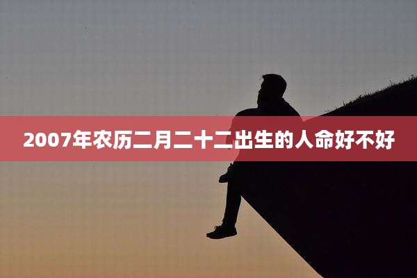2007年农历二月二十二出生的人命好不好