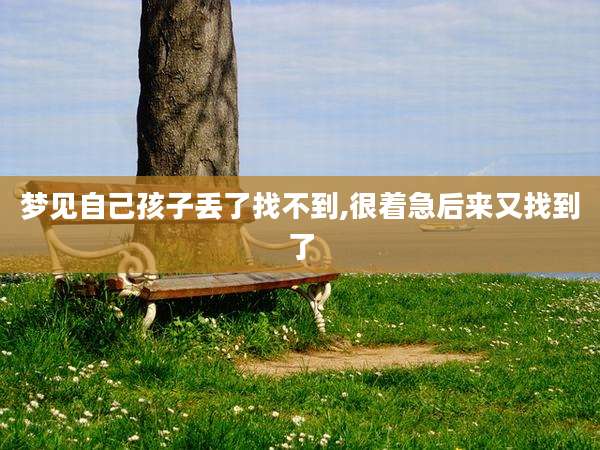 梦见自己孩子丢了找不到,很着急后来又找到了