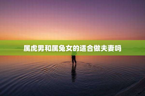 属虎男和属兔女的适合做夫妻吗
