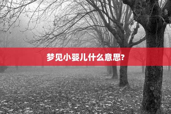 梦见小婴儿什么意思?