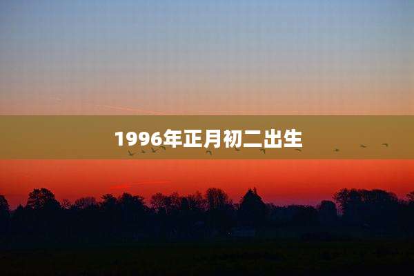 1996年正月初二出生
