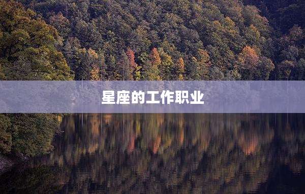 星座的工作职业