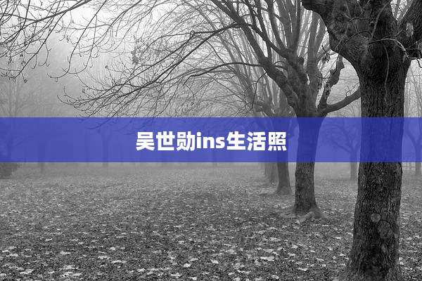 吴世勋ins生活照