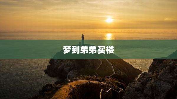 梦到弟弟买楼