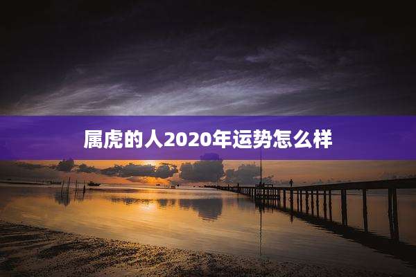 属虎的人2020年运势怎么样
