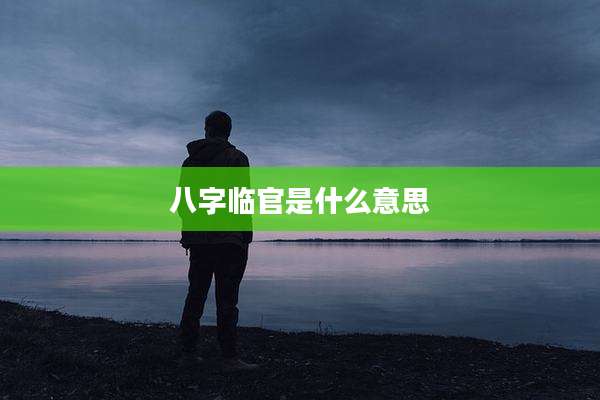 八字临官是什么意思