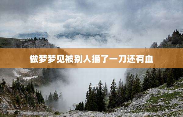 做梦梦见被别人捅了一刀还有血