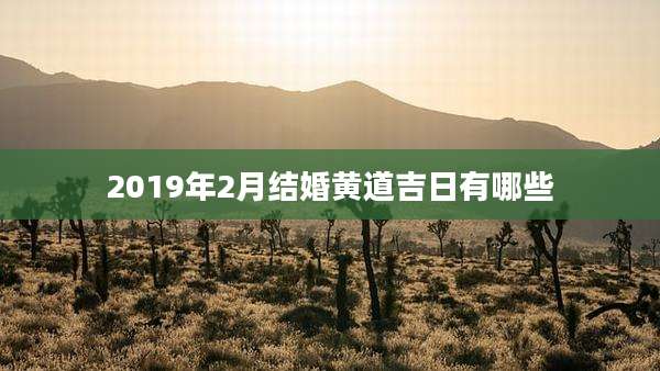 2019年2月结婚黄道吉日有哪些