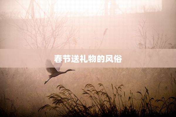 春节送礼物的风俗