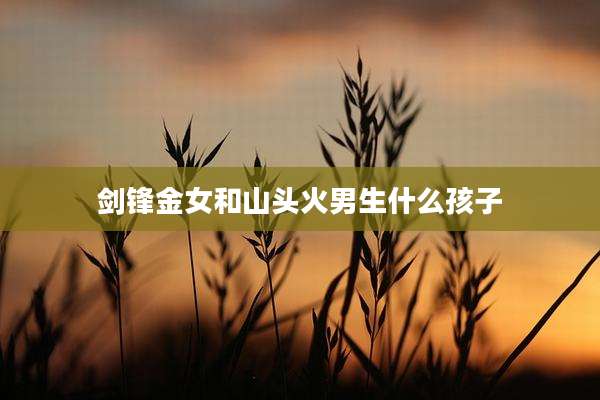 剑锋金女和山头火男生什么孩子