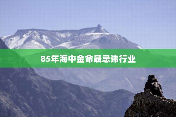 85年海中金命最忌讳行业
