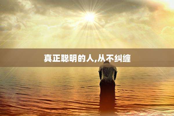 真正聪明的人,从不纠缠