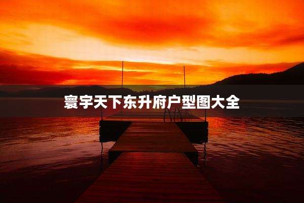 寰宇天下东升府户型图大全