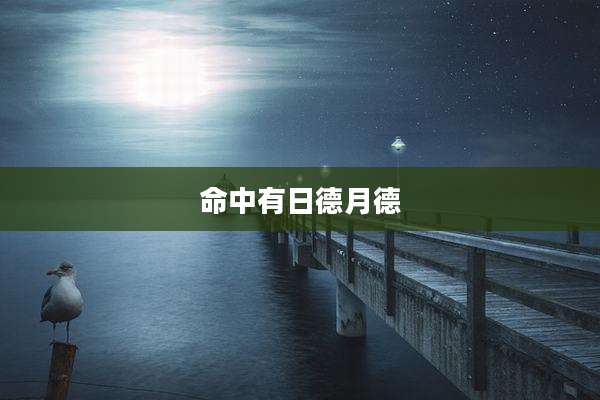 命中有日德月德