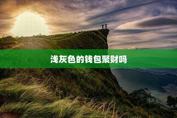浅灰色的钱包聚财吗