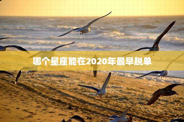 哪个星座能在2020年最早脱单