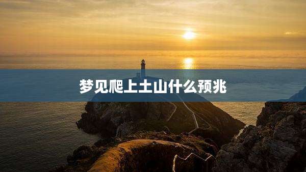 梦见爬上土山什么预兆