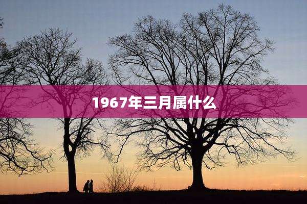 1967年三月属什么